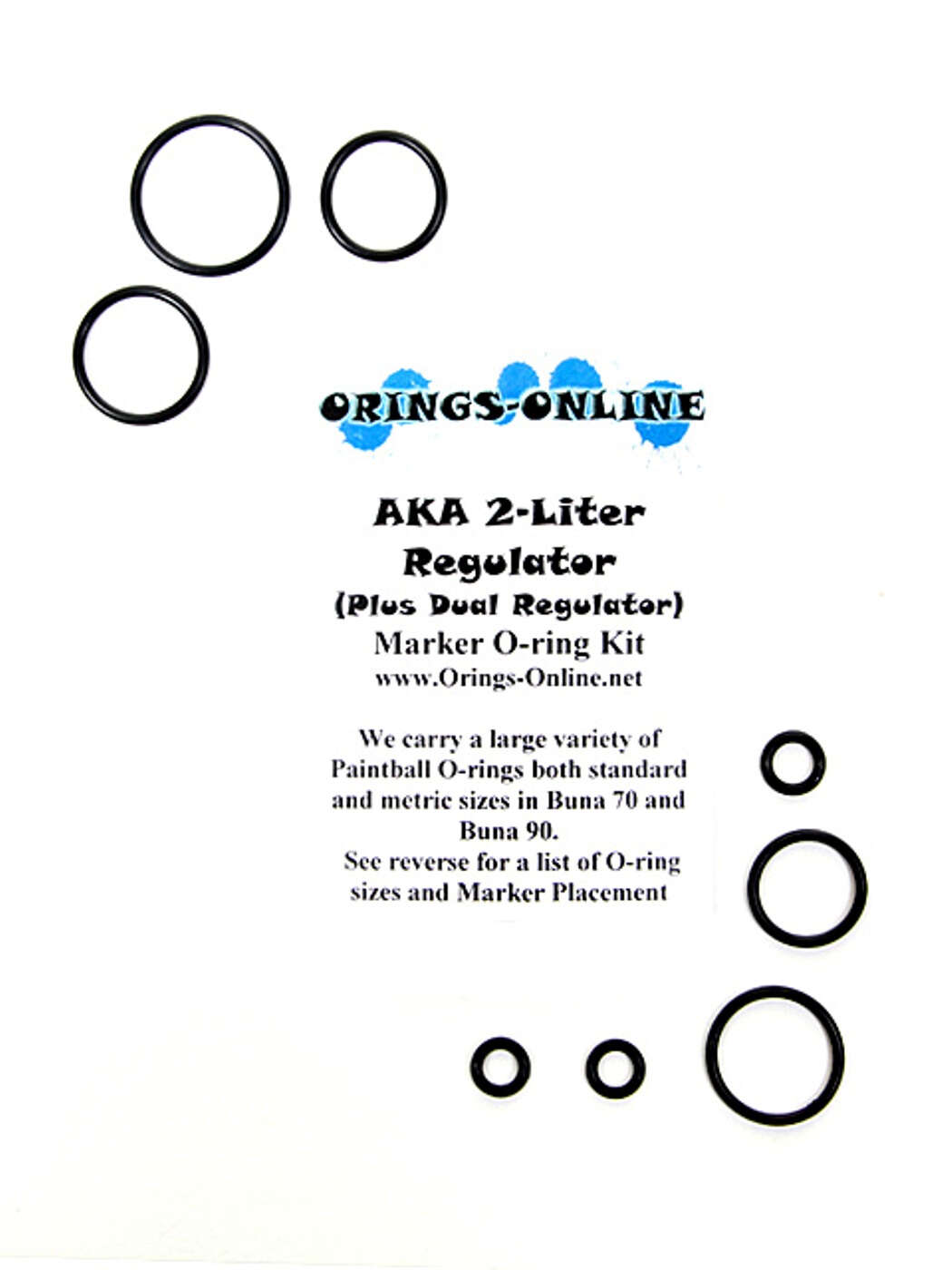AKA 2 Liter / Plus Dual Regulator O-ring Kit